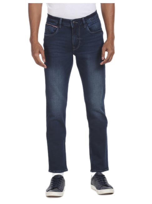 Buy U.S. Polo Assn. Dark Blue Stone Wash Brandon Slim Tapered Fit Jeans for  Men's Online @ Tata CLiQ