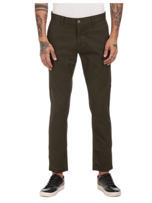 Buy U.S. POLO ASSN. Black Mens 4 Pocket Slim Fit Solid Trousers | Shoppers  Stop