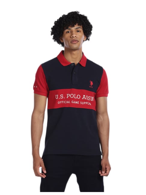 U.S. Polo Assn.| Solid Collar Neck T-shirt For Mens | Slim Fit | White and  Blue T-shirt | | Mens casual t shirts, Mens polo t shirts, Mens casual  outfits summer