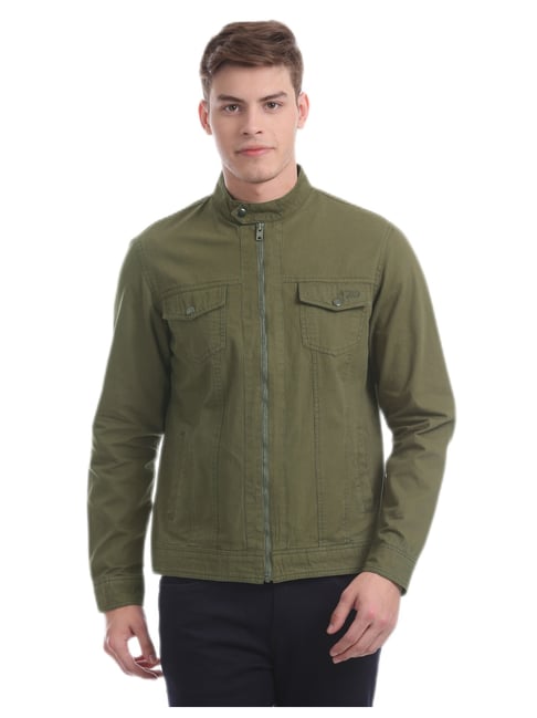 YMC Labour Chore Linen Cotton Twill Jacket - Olive | Garmentory