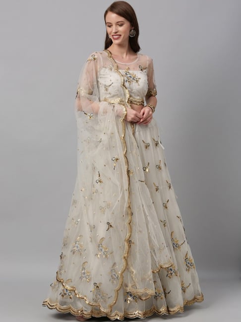 Designer White Lehenga Choli