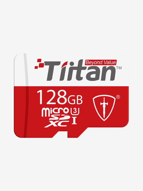 Tiitan Ultra 128 GB UHS Class-3 MicroSDXC Card (Red and White)