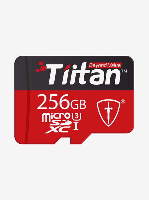 Tiitan Ultra 256 GB UHS Class-3 MicroSDXC Card (Red and Black)