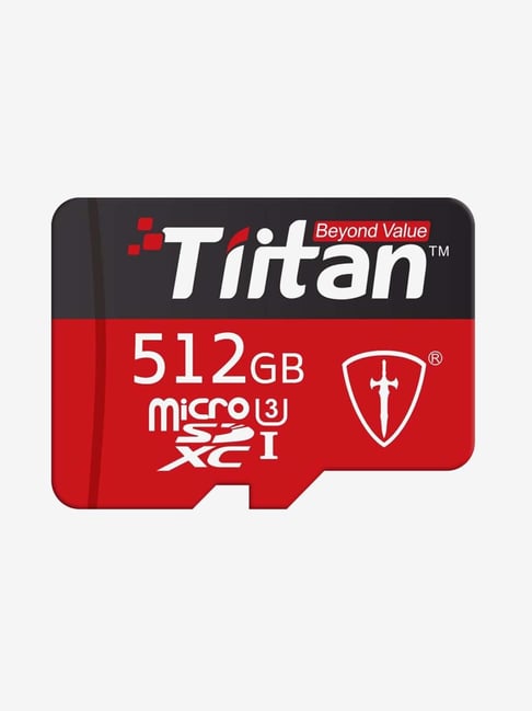 Tiitan Ultra 512 GB UHS Class-3 MicroSDXC Card (Red and Black)