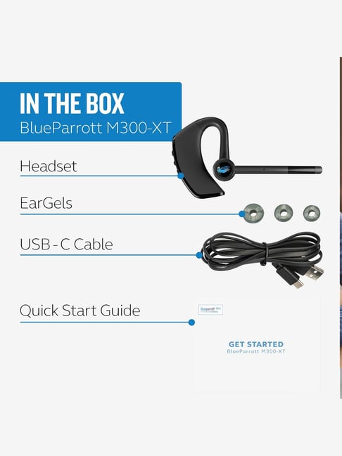 BlueParrott M300 XT Mono Bluetooth Headset with Mic Black