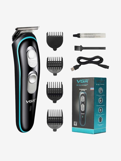 VGR V-055 Professional Rechargeable Cordless Beard and Hair Trimmer - 120 Min Runtime (Black)