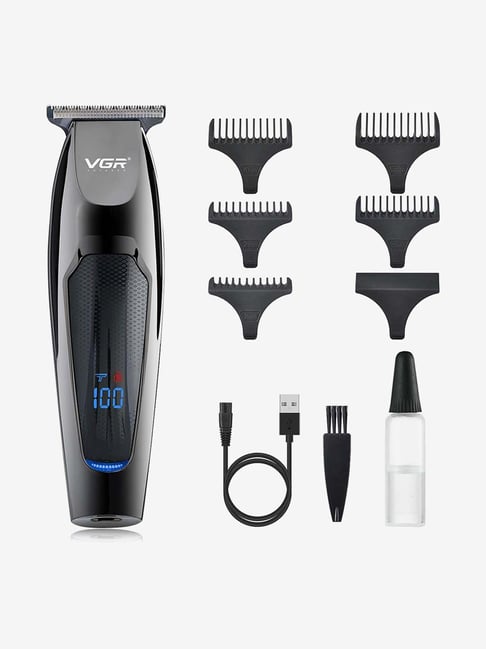 VGR V-070 Rechargeable Cordless Hair Clippers and Beard Trimmer Kit - 120 Min Runtime (Black)