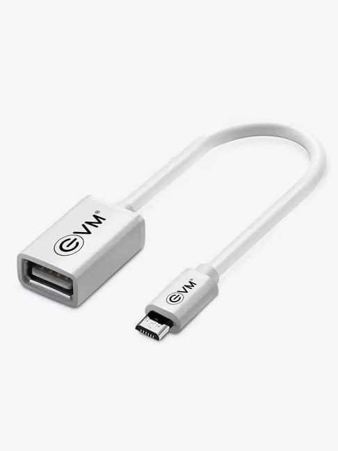 Buy EVM Micro USB OTG Cable Copper wire (White) Online At Best