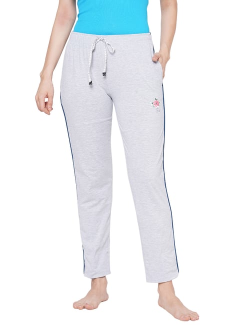 Sweet Dreams Grey Melange Textured Pyjamas