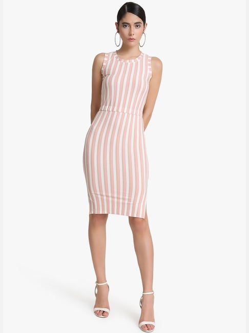 Kazo Pink Striped Dress Price in India
