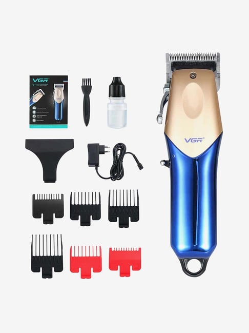 VGR V-162 Professional Rechargeable Cordless Clipper - 150 Min Runtime (Blue and Gold)