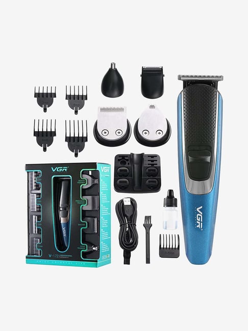 VGR V-172 Professional Rechargeable Cordless Grooming kit - 120 Min Runtime (Blue and Black)