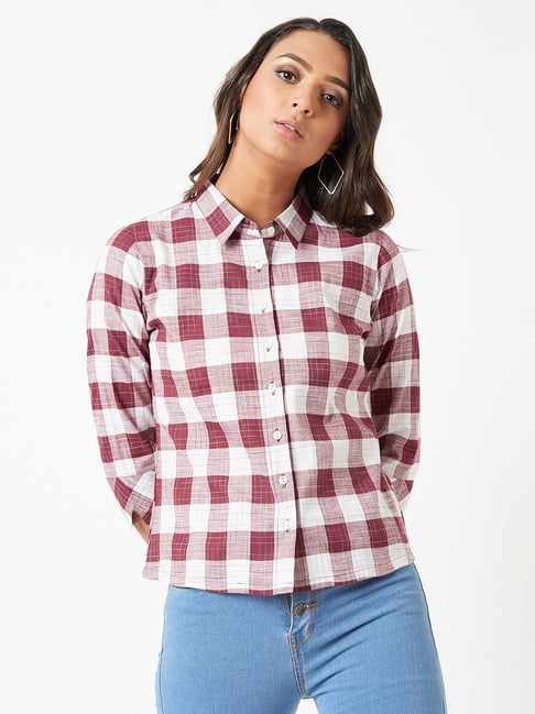 Miss Chase White & Red Checks Shirt-picture-12