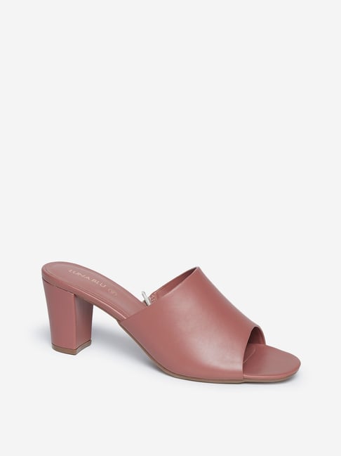 Pink Satin Heels - Block Heel Slides - Slide-On Heel Sandals - Lulus