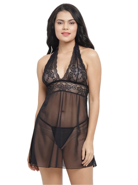 N-Gal Black Lace Babydoll