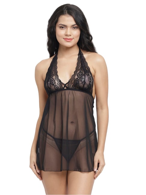 N-Gal Black Lace Babydoll