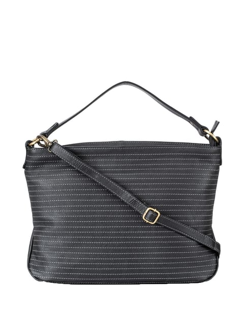 Mai Soli Lulu Black Textured Medium Tote Handbag Price in India