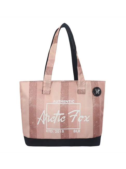 Arctic Fox Pink Printed Medium Laptop Tote Handbag Price in India