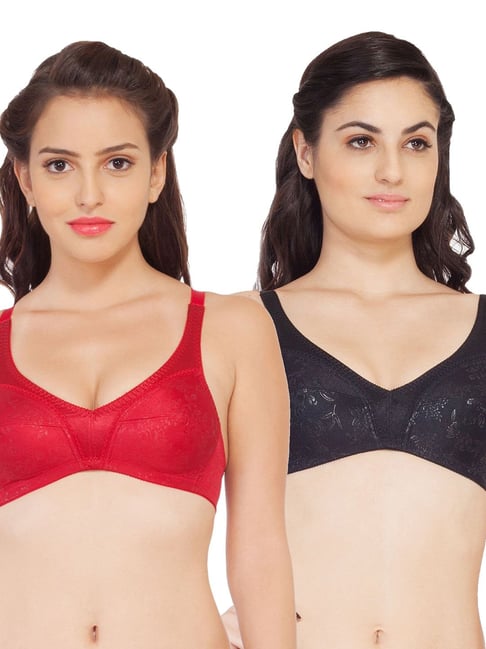 Buy Soie Multicolor Non Wired Non Padded Everyday Bra - (Pack Of 2