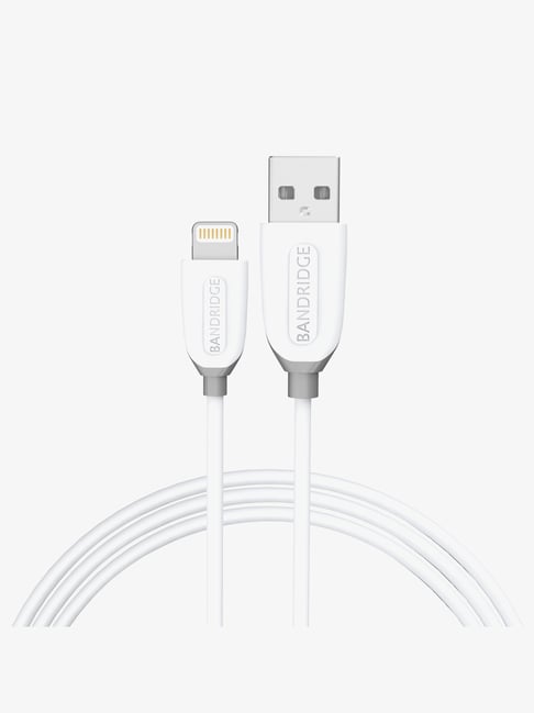 Bandridge Apple Mfi Certified USB A to Lightning Cable (White)