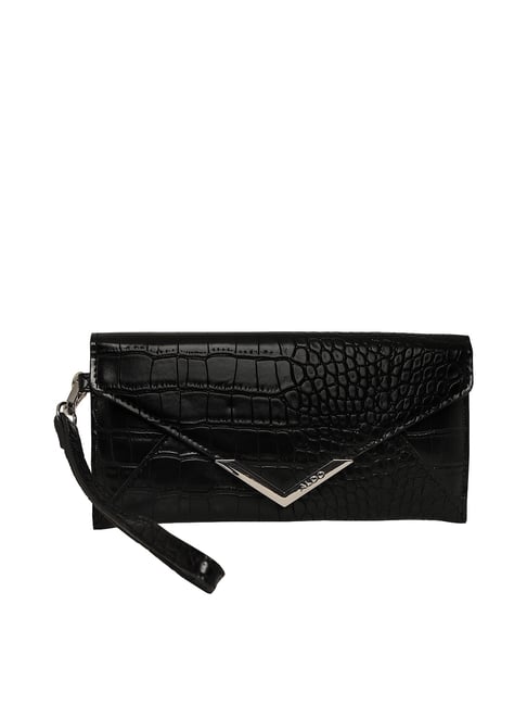 Buy Aldo ELIZABETA Black Textured Medium Wrislet for Women Online