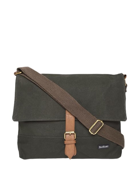 Bad Habit Olive Canvas Small Messenger BagBad HabitAccessoriesTATA CLIQ