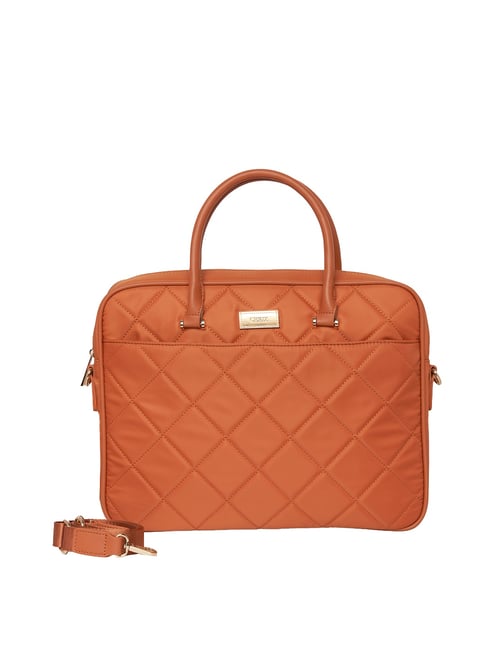 Buy CERIZ Araceli Tan Synthetic Medium Laptop Messenger Bag For