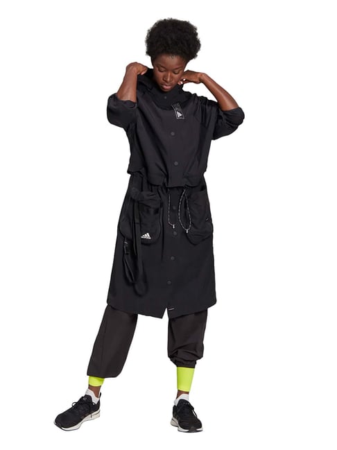 Adidas Black Loose Fit 3In1 Parka Rain Jacket