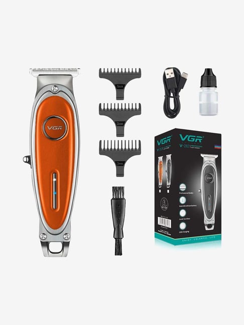 VGR V-262 Professional Rechargeable Grooming Kit - 150 Min Runtime (Orange)