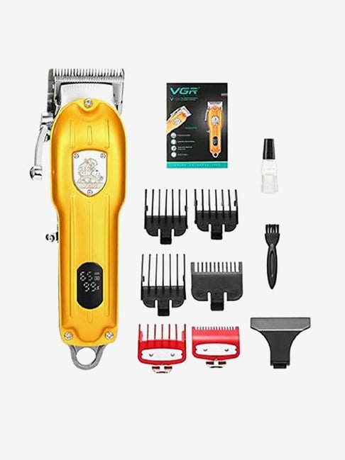 VGR V-092 Professional Rechargeable Cordless Hair Clipper - 300 Min Runtime (Gold)