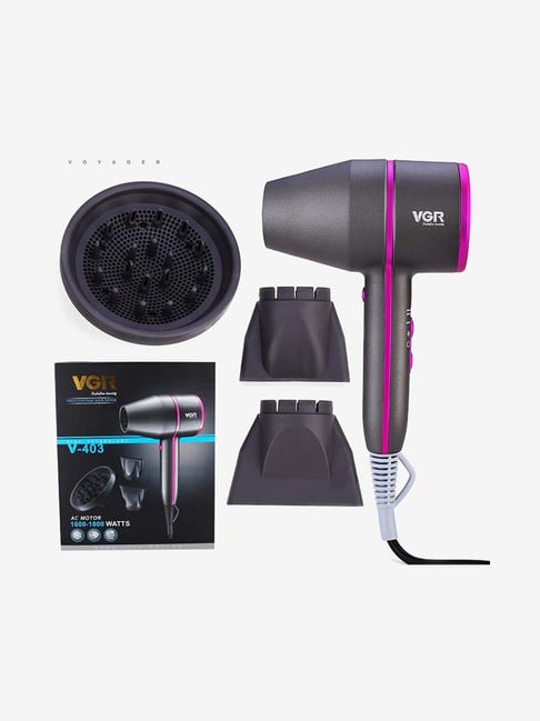 VGR V-403 Professional 1600-1800W Hair Dryer (Black)