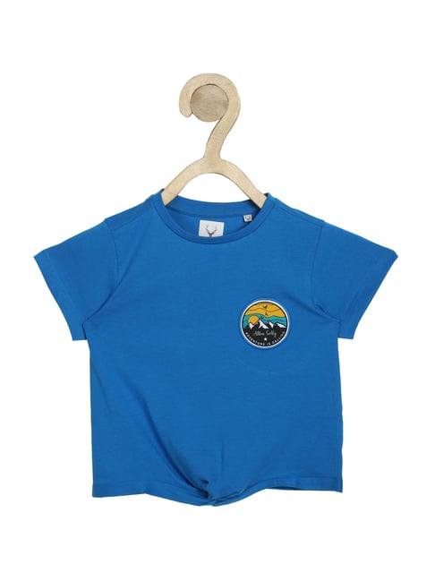 Allen Solly Junior Blue Cotton Printed T-Shirt