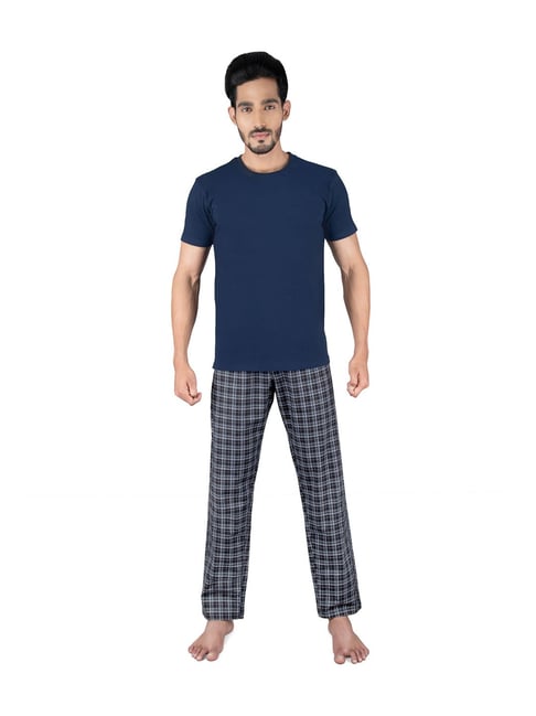 XYXX Navy & Black Regular Fit Night Suit-picture-44