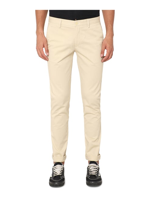 Buy Greenfibre Light Beige Slim Fit 