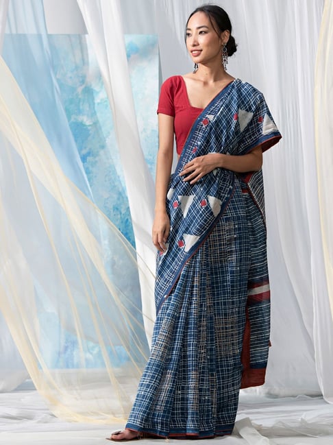 Cotton Silk Sarees Online | Plain Cotton Silk Sarees – BharatSthali