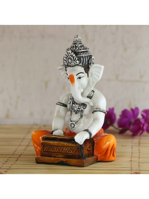 eCraftIndia Lord Ganesha playing Harmonium Decorative Showpiece