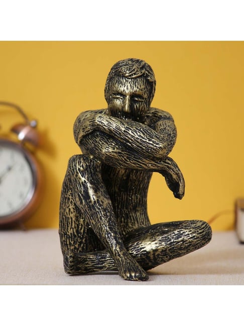 eCraftIndia Man Sitting in Thinking Position Decorative Statue-picture-48