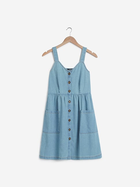 Nuon by Westside Light Blue Chambray Dress Price in India