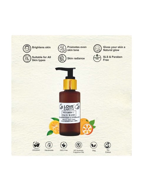Buy Love Earth Vitamin C Face Wash 100 ml Online At Best Price Tata