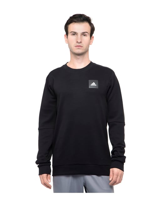 Buy Adidas Black MHS Crew STA Regular Fit Sweatshirt for Men
