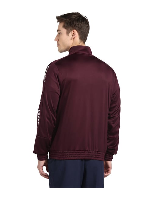 Maroon hot sale track jacket