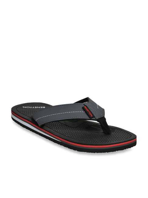 United Colors of Benetton Men's Grey Flip Flops