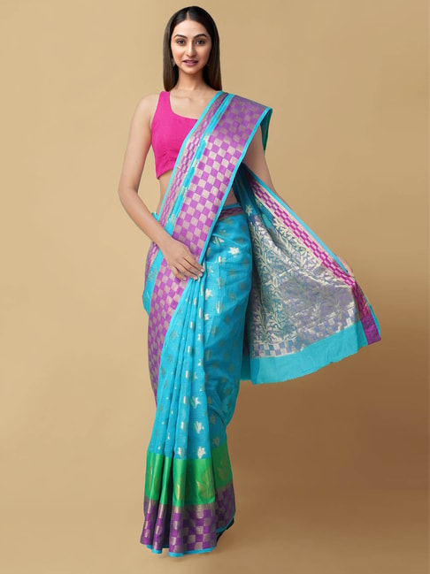 Unnati Silks Women's Pure Kota Banasari Saree Price in India