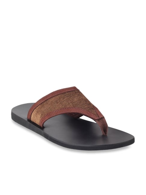 Mochi Men's Brown Thong Sandals