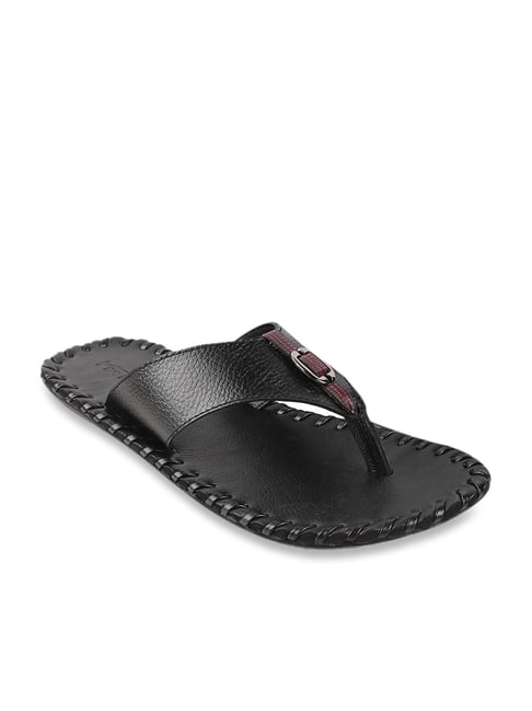Metro Men's Black Thong Sandals-picture-20