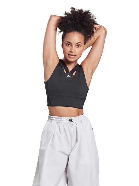 Buy Reebok Black Non Wired Non Padded Sports Bra for Women Online @ Tata  CLiQ