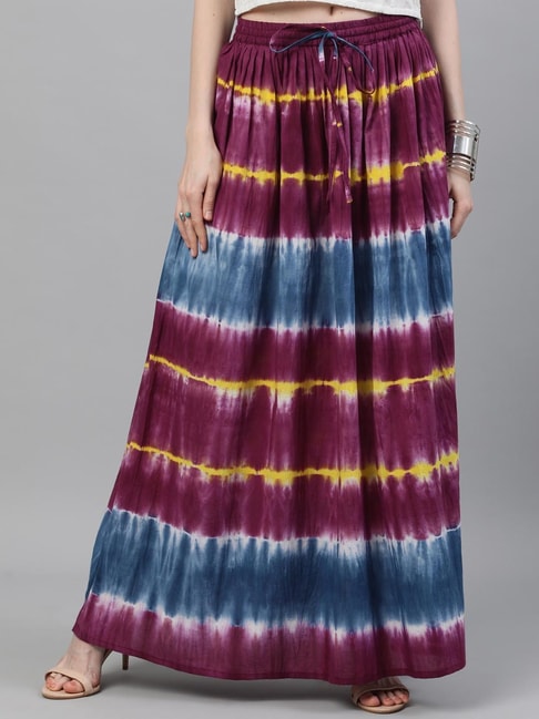 Aks Purple Circular Skirt Price in India