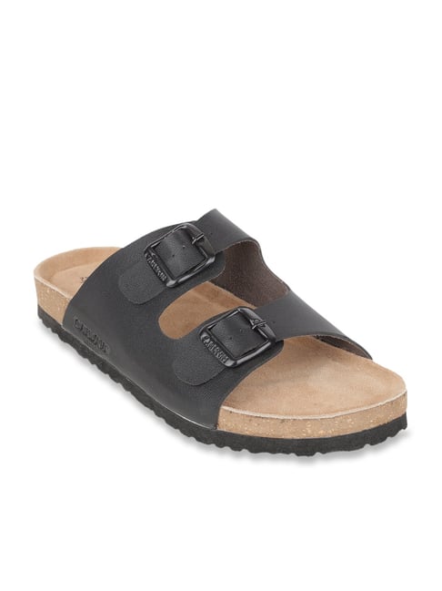 Carlton London Men's Black Casual Sandals