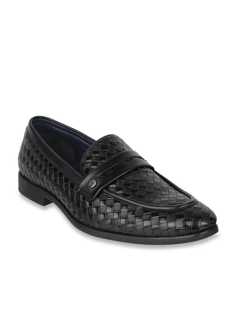 Carlton London Men's Black Casual Loafers