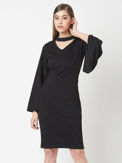 Miss Chase Black Slim Fit Dress Price in India